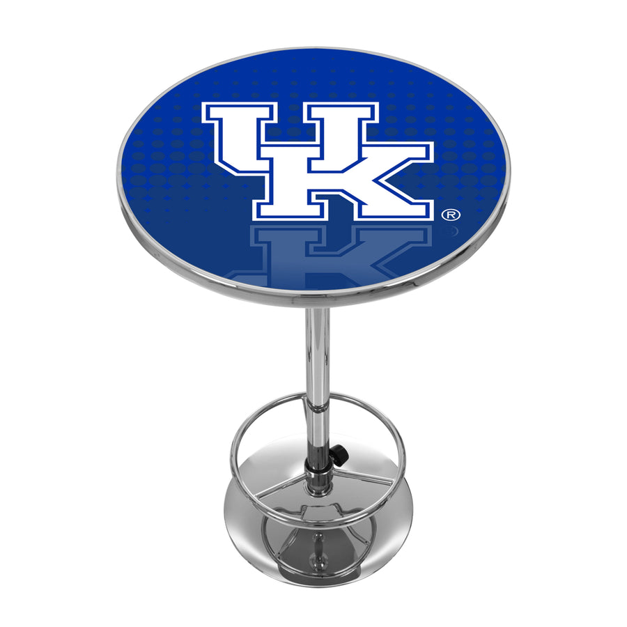 University of Kentucky Chrome 42 Inch Pub Table - Reflection Image 1