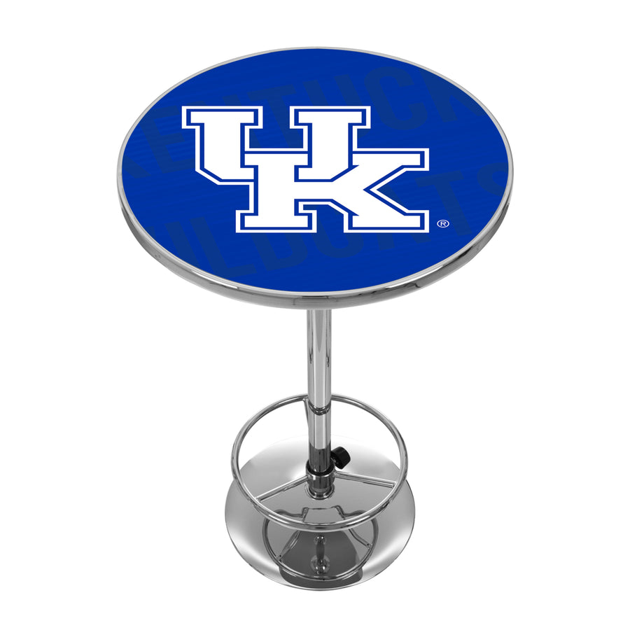 University of Kentucky Chrome 42 Inch Pub Table - Wordmark Image 1