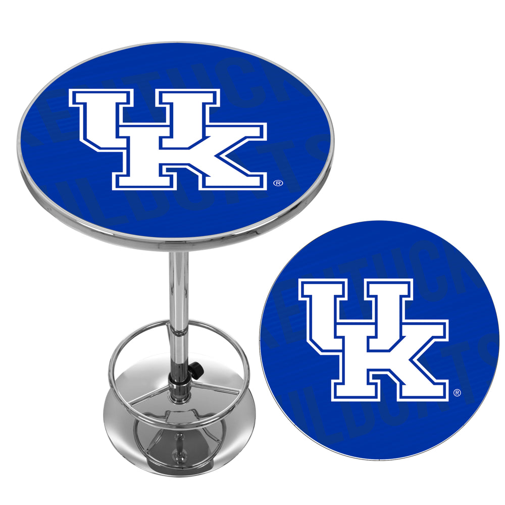 University of Kentucky Chrome 42 Inch Pub Table - Wordmark Image 2