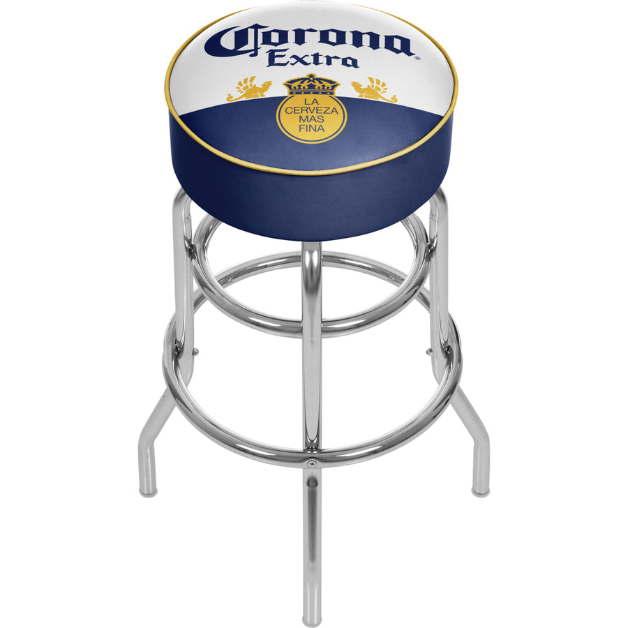 Corona Label Design Padded Swivel Bar Stool 30 Inches High Image 1