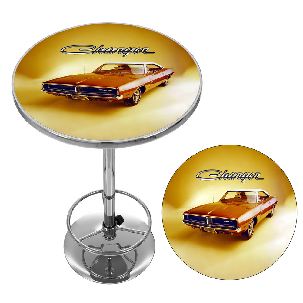 Dodge Chrome 42 Inch Pub Table - 69 Charger Image 2