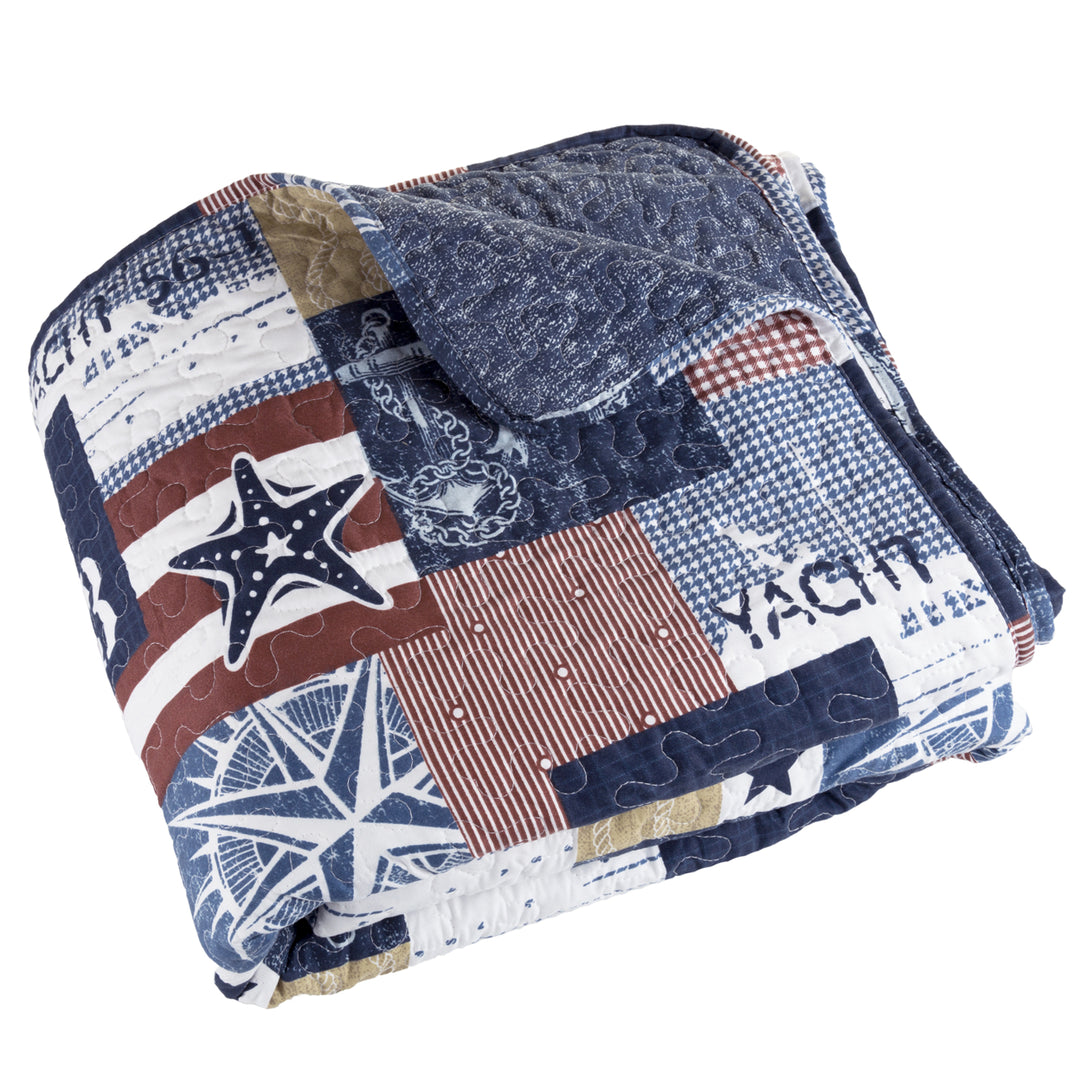 3 pc Quilt Set Patriotic Americana by Lavish Home - King Image 4