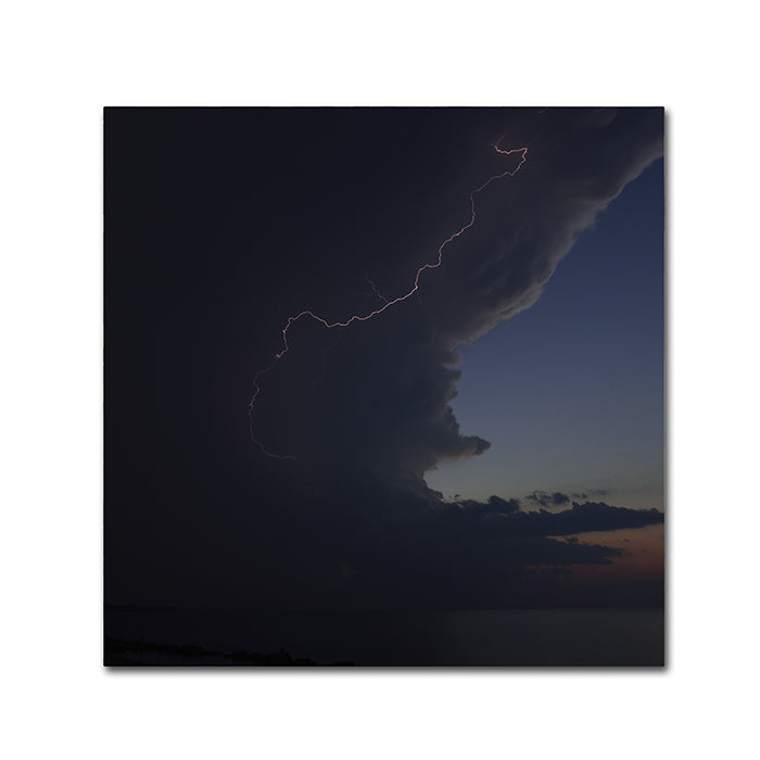 Kurt Shaffer Sunset Thunderhead 1 Huge Canvas Art 35 x 35 Image 1