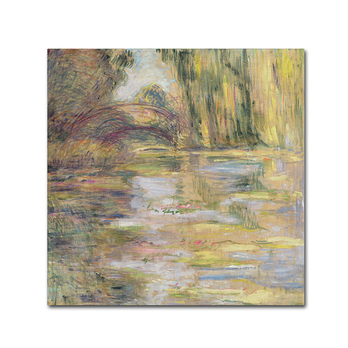 Monet Waterlily Pond The Bridge Huge Canvas Art 35 x 35 Image 1