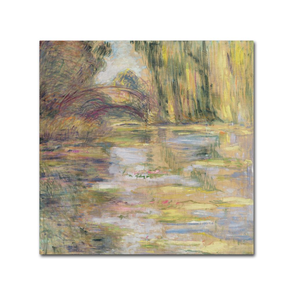 Monet Waterlily Pond The Bridge Huge Canvas Art 35 x 35 Image 2