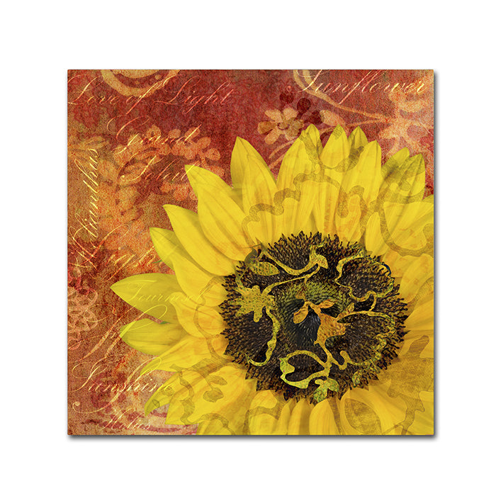 Cora Niele Sunflower - Love of Light Huge Canvas Art 35 x 35 Image 1
