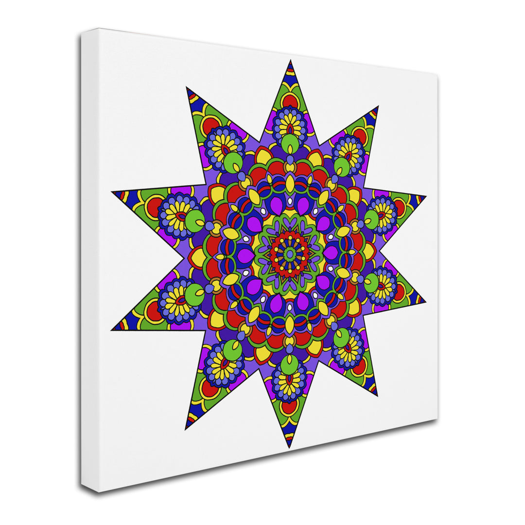 Kathy G. Ahrens Being Silly Mandala Colored Huge Canvas Art 35 x 35 Image 3