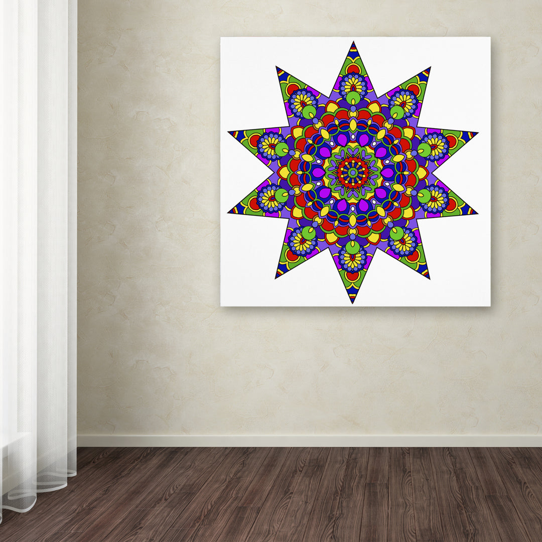 Kathy G. Ahrens Being Silly Mandala Colored Huge Canvas Art 35 x 35 Image 4