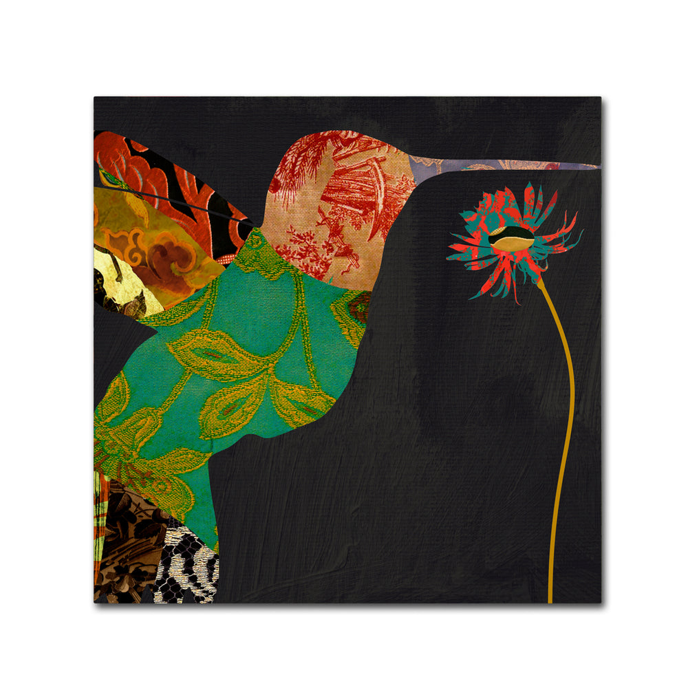 Color Bakery Hummingbird Brocade IV Huge Canvas Art 35 x 35 Image 2