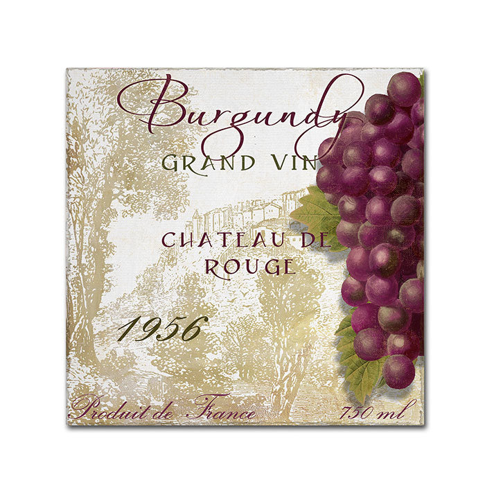 Color Bakery Grand Vin Burgundy Huge Canvas Art 35 x 35 Image 1