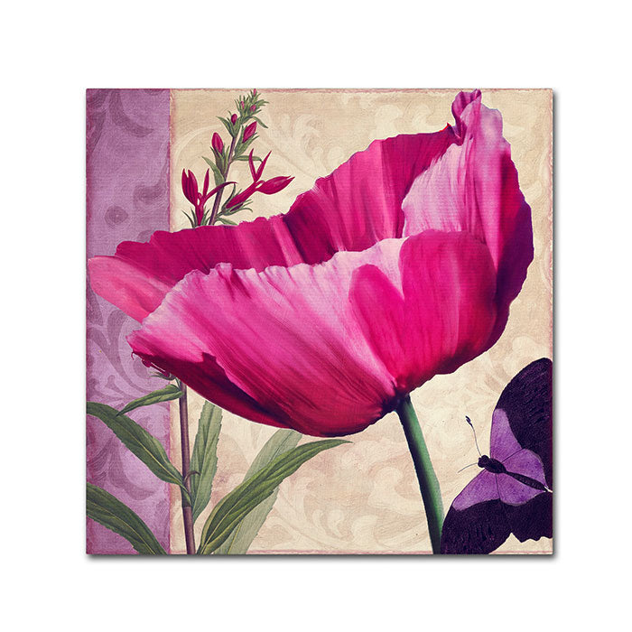 Color Bakery  Pink Poppy I  Huge Canvas Art 35 x 35 Image 1