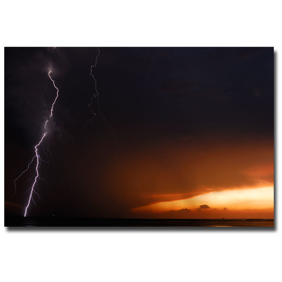 Kurt Shaffer; Lightning Sunset II Canvas Art 16 x 24 Image 1