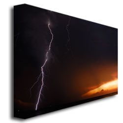 Kurt Shaffer; Lightning Sunset II Canvas Art 16 x 24 Image 3