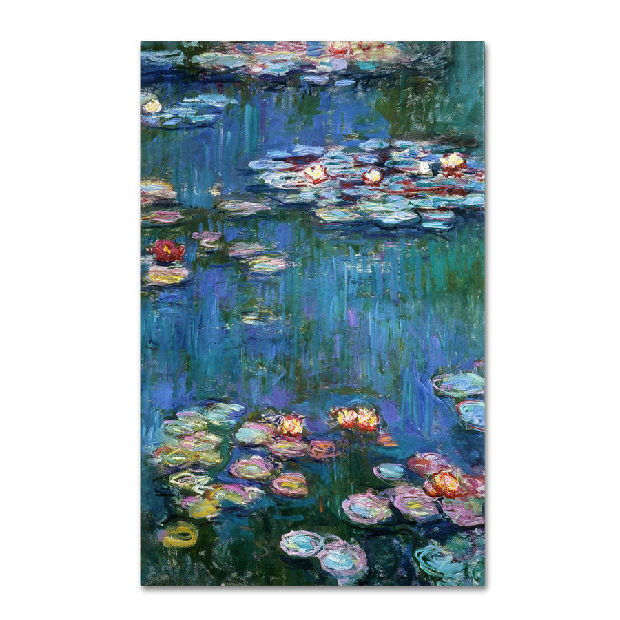 Claude Monet Waterlilies Classic Canvas Art 16 x 24 Image 1