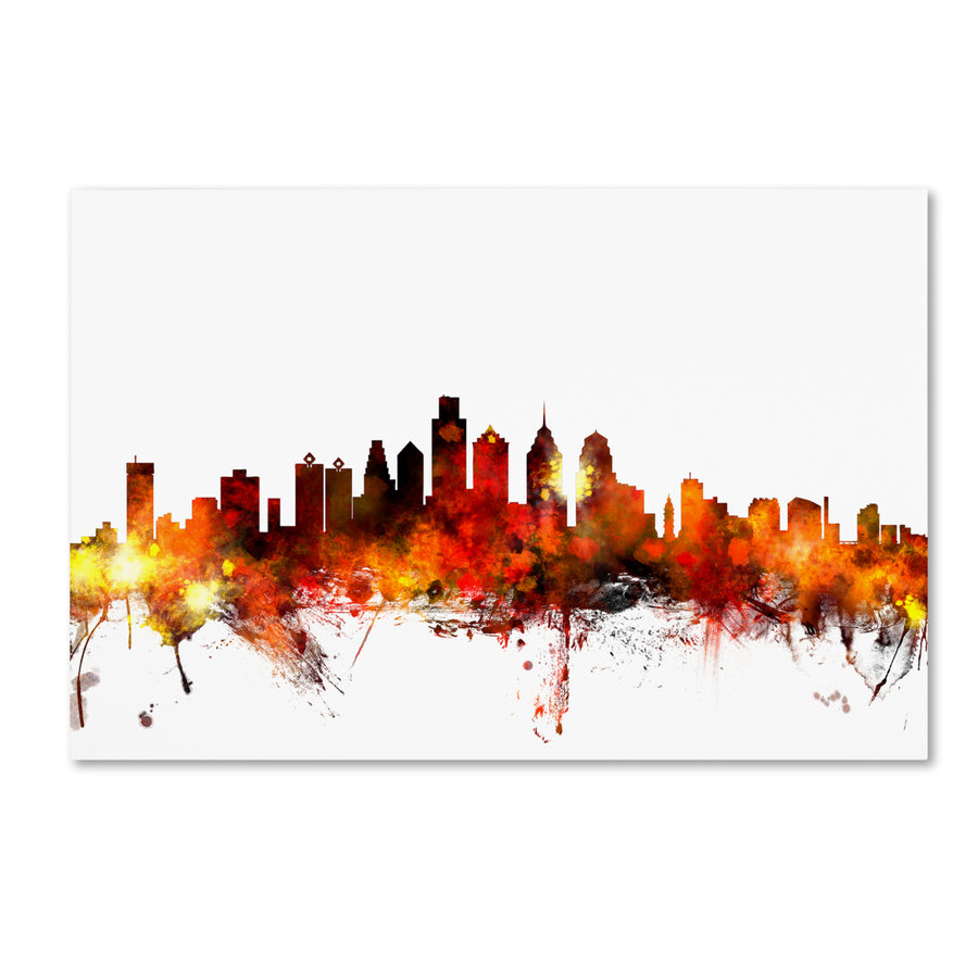 Michael Tompsett Philadelphia Pennsylvania Skyline III Canvas Art 16 x 24 Image 1