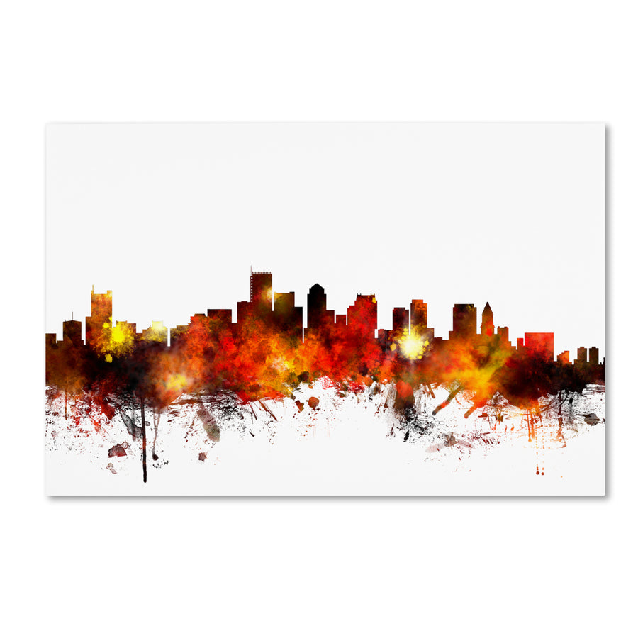 Michael Tompsett Boston Massachusetts Skyline II Canvas Art 16 x 24 Image 1