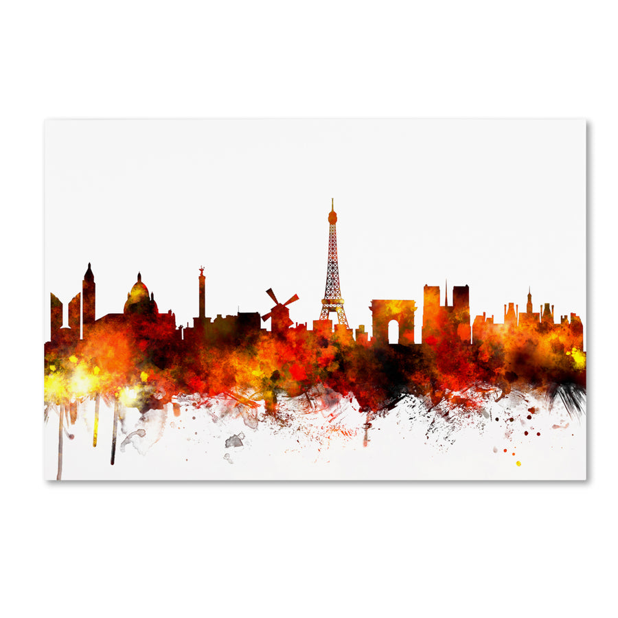 Michael Tompsett Paris France Skyline II Canvas Art 16 x 24 Image 1