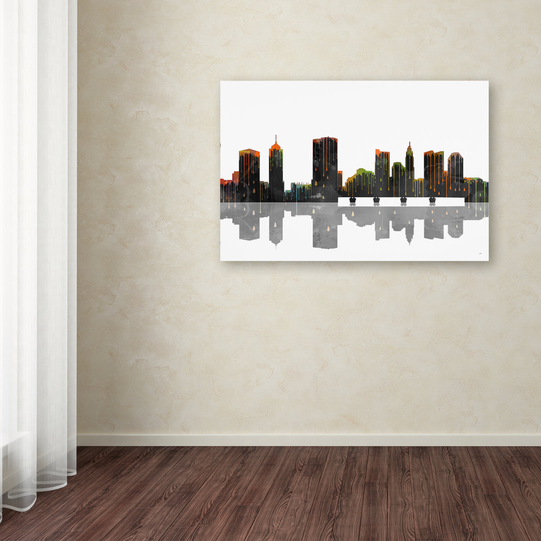 Marlene Watson Columbus Ohio Skyline Canvas Art 16 x 24 Image 3
