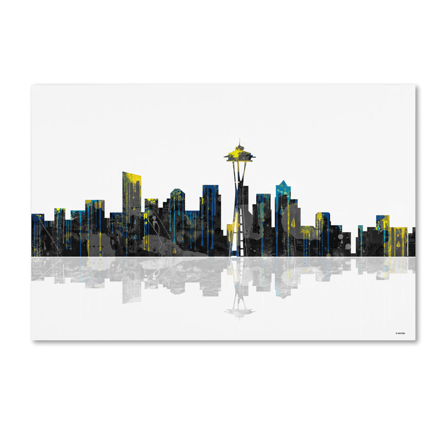 Marlene Watson Seattle Washington Skyline Canvas Art 16 x 24 Image 1