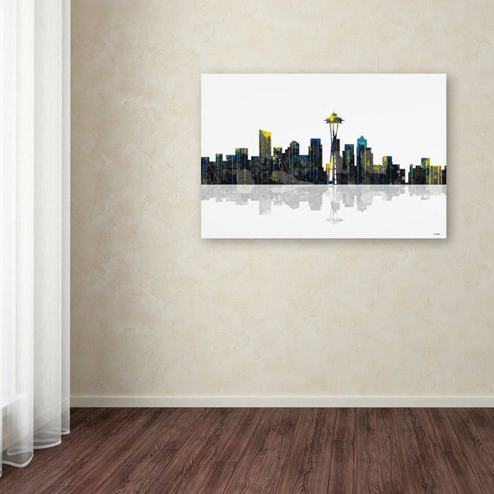 Marlene Watson Seattle Washington Skyline Canvas Art 16 x 24 Image 3