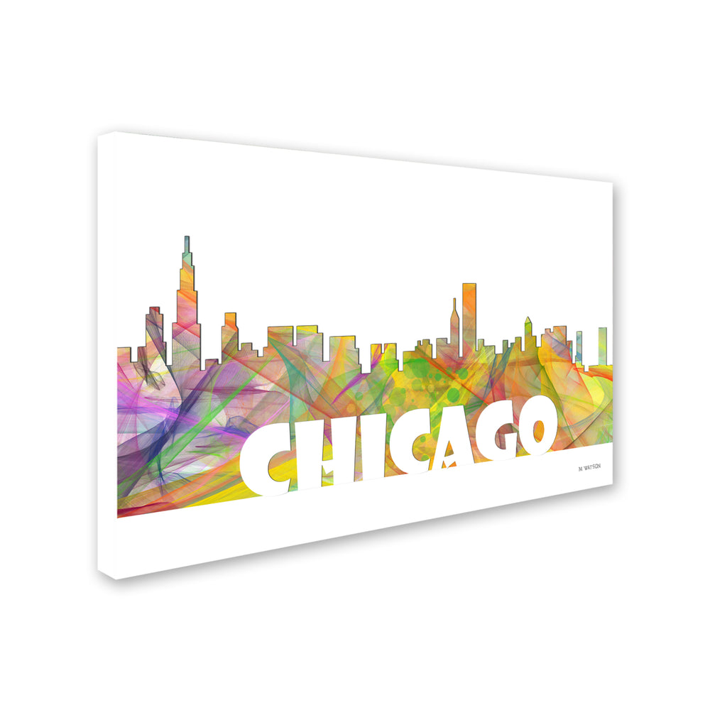 Marlene Watson Chicago Illinois Skyline Mclr-2 Canvas Art 16 x 24 Image 2