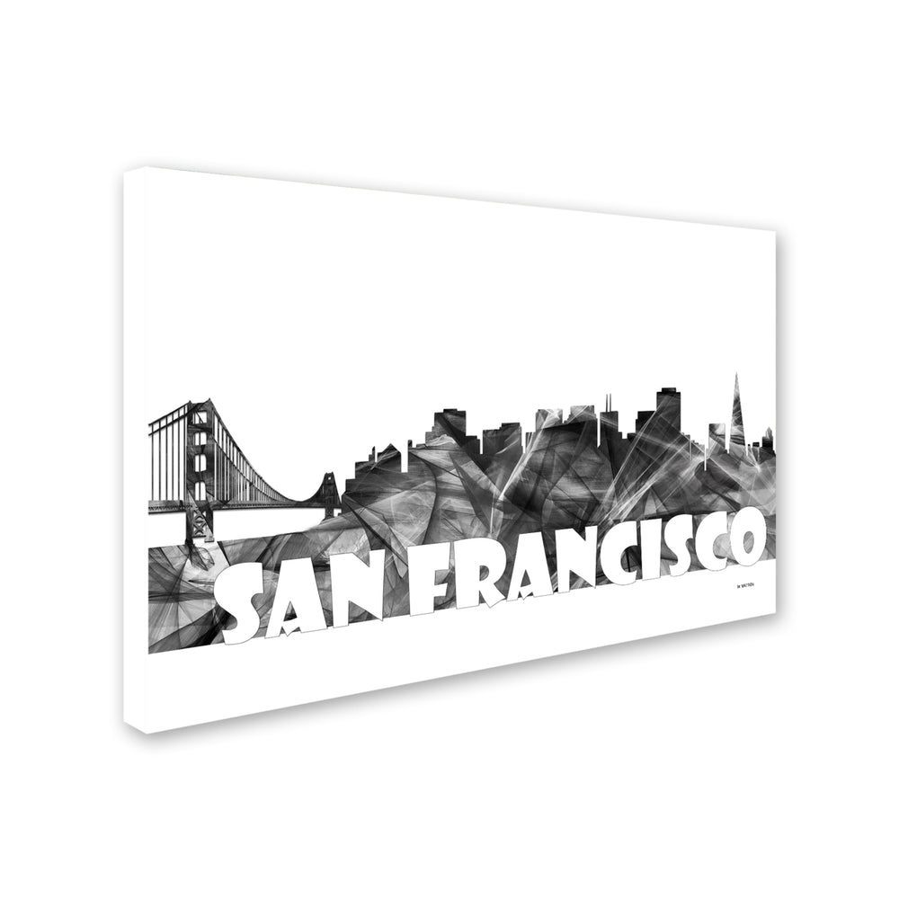 Marlene Watson San Francisco California Skyline BG-2 Canvas Art 16 x 24 Image 2