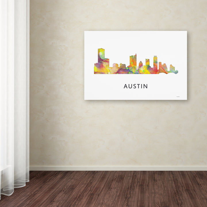 Marlene Watson Austin Texas Skyline WB-1 Canvas Art 16 x 24 Image 3