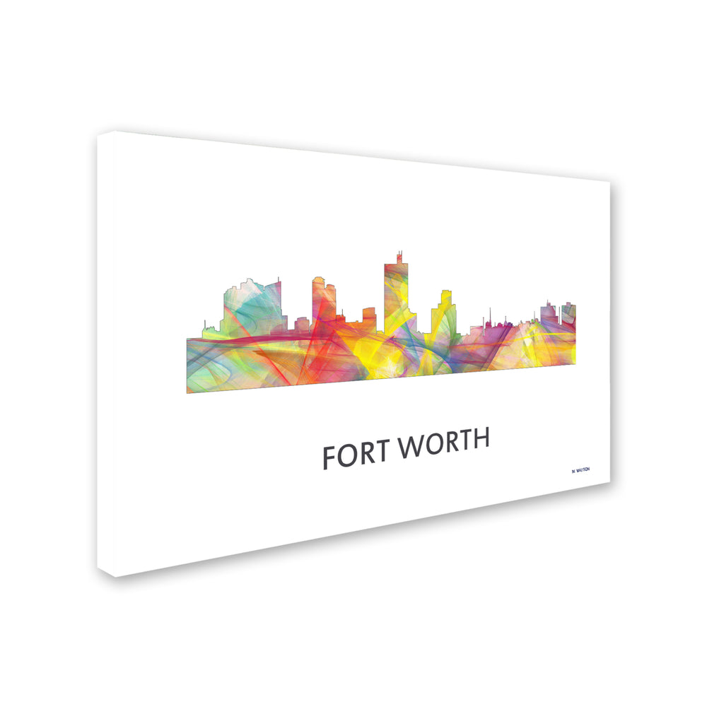 Marlene Watson Fort Worth Texas Skyline WB-1 Canvas Art 16 x 24 Image 2