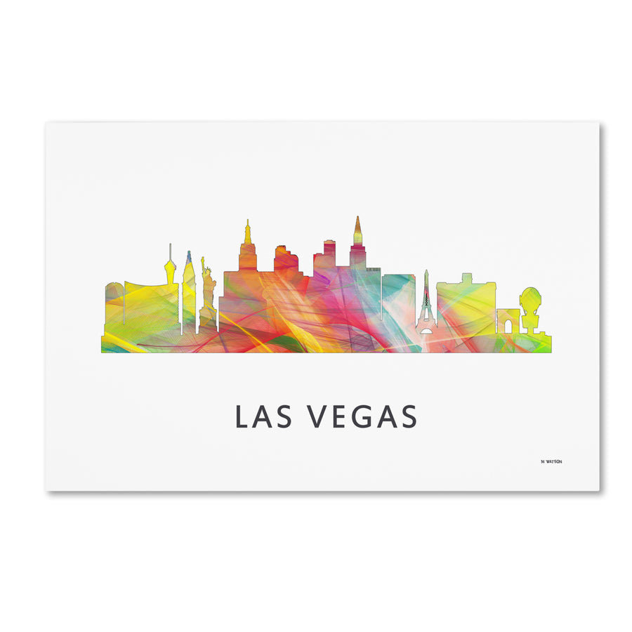 Marlene Watson Las Vegas Nevada Skyline 2 WB-1 Canvas Art 16 x 24 Image 1