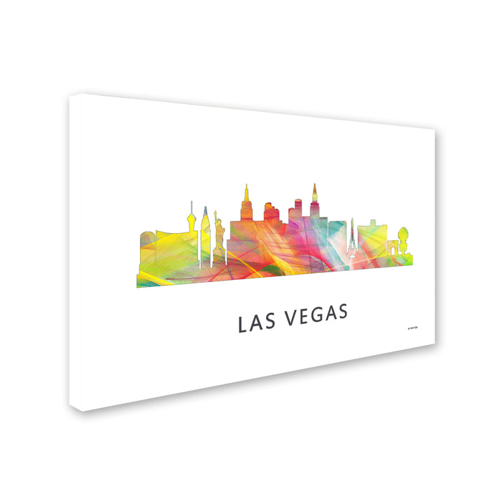 Marlene Watson Las Vegas Nevada Skyline 2 WB-1 Canvas Art 16 x 24 Image 2