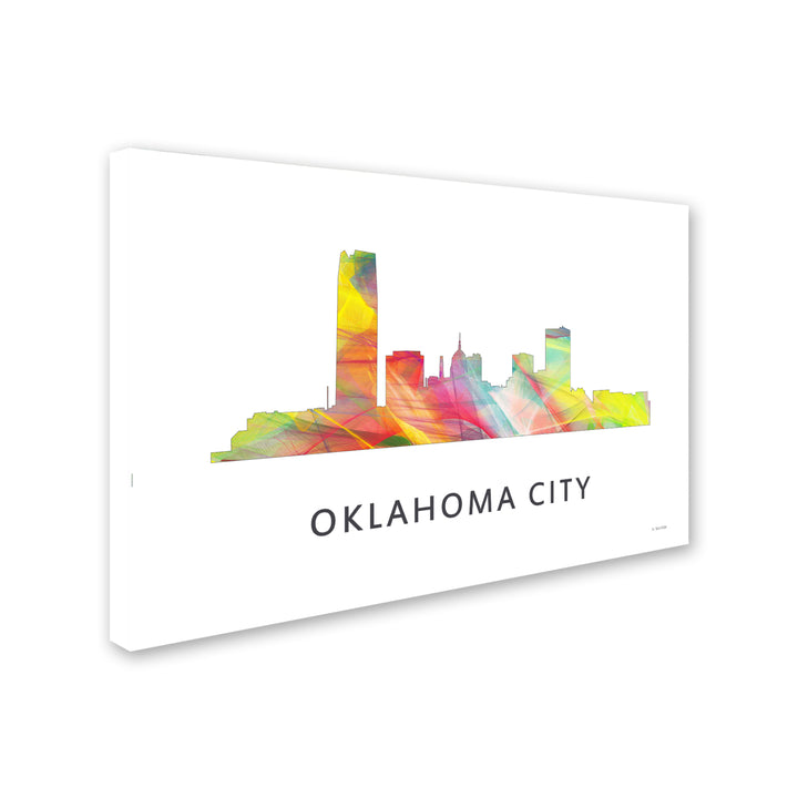 Marlene Watson Oklahoma City Oklahoma Skyline WB-1 Canvas Art 16 x 24 Image 2
