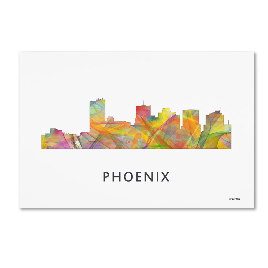 Marlene Watson Phoenix Arizona Skyline WB-1 Canvas Art 16 x 24 Image 1