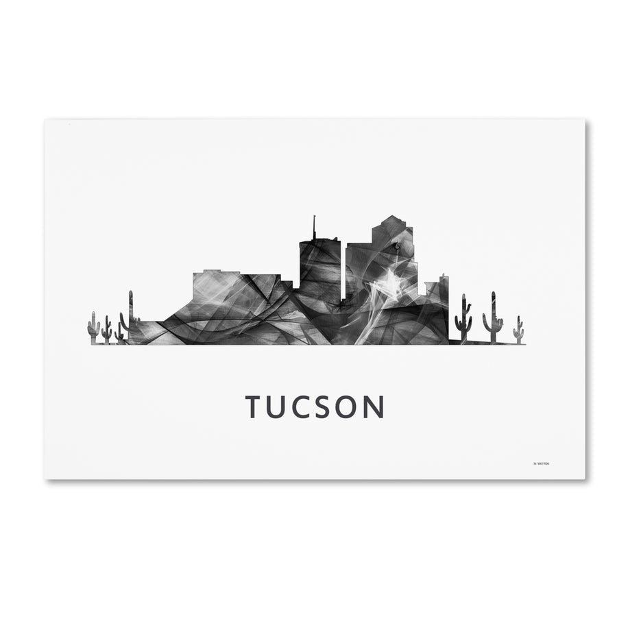 Marlene Watson Tucson Arizona Skyline WB-BW Canvas Art 16 x 24 Image 1
