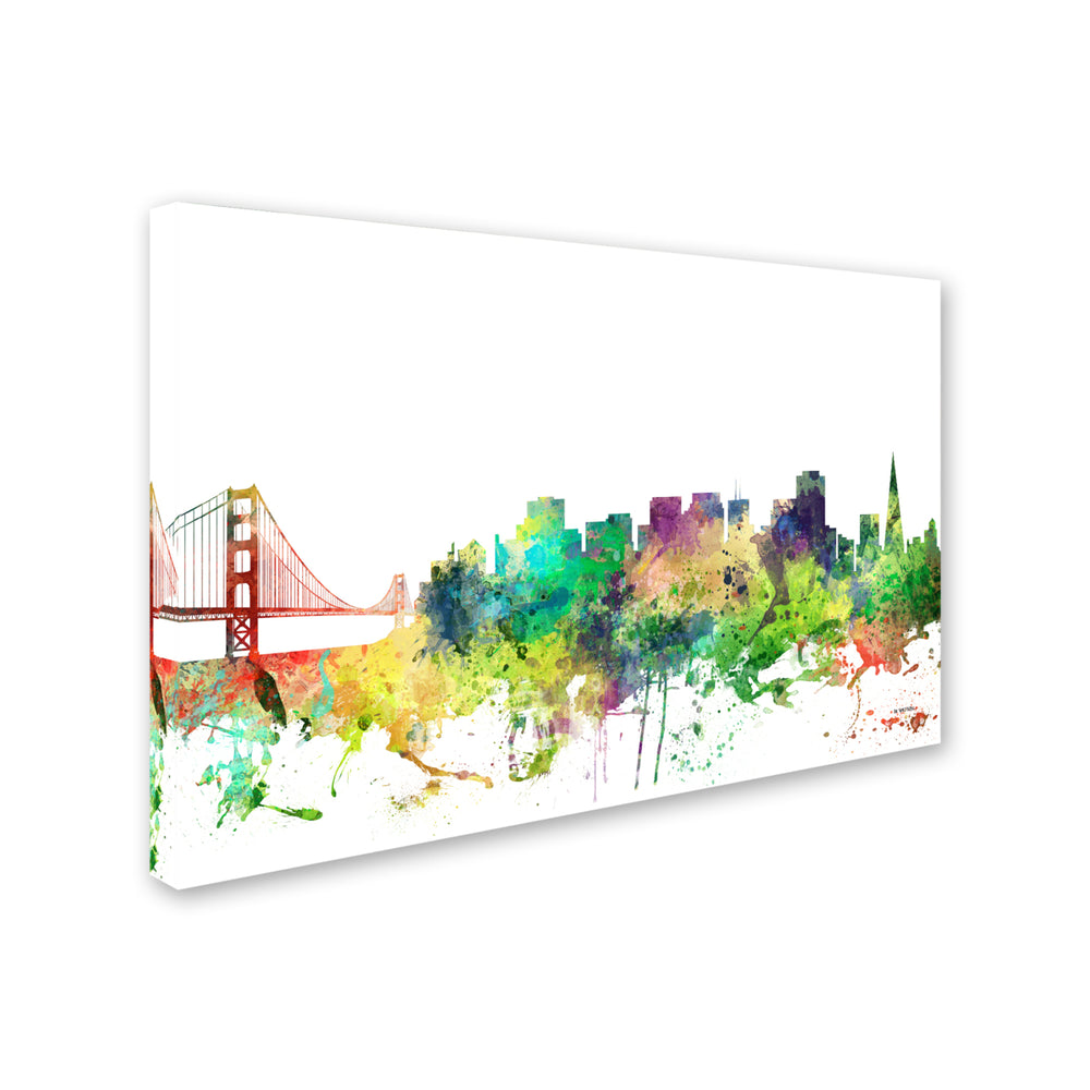 Marlene Watson San Francisco California Skyline SP Canvas Art 16 x 24 Image 2