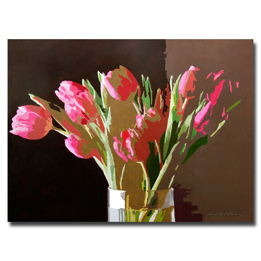David Lloyd Glover Pink Tulips in Glass Canvas Art 18 x 24 Image 1