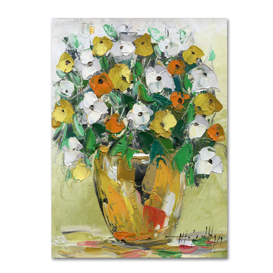 Hai Odelia Spring Flowers in a Vase 4 Canvas Art 18 x 24 Image 1