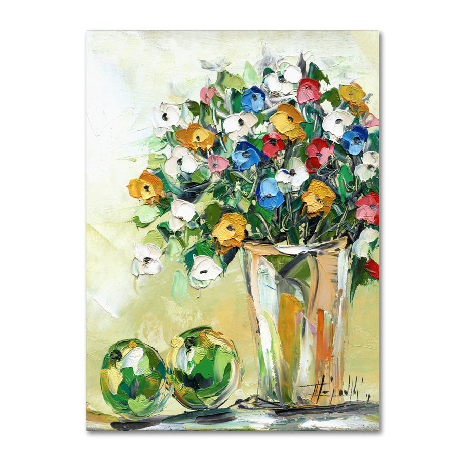 Hai Odelia Spring Flowers in a Vase 5 Canvas Art 18 x 24 Image 1