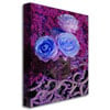 Patty Tuggle Blue and Pink Roses Canvas Art 18 x 24 Image 2