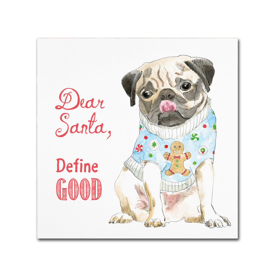 Beth Grove Glamour Pups Christmas IV Canvas Art 24 x 24 Image 1