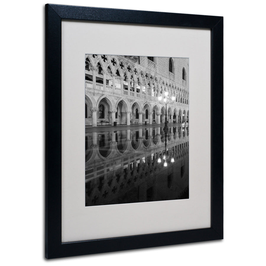 Moises Levy Venetia Reflection Black Wooden Framed Art 18 x 22 Inches Image 1