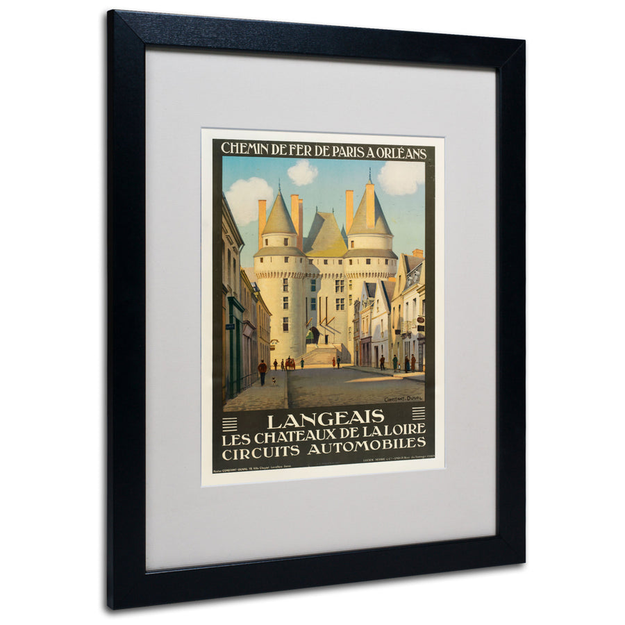 Les Chateaux de la Langeais Black Wooden Framed Art 18 x 22 Inches Image 1
