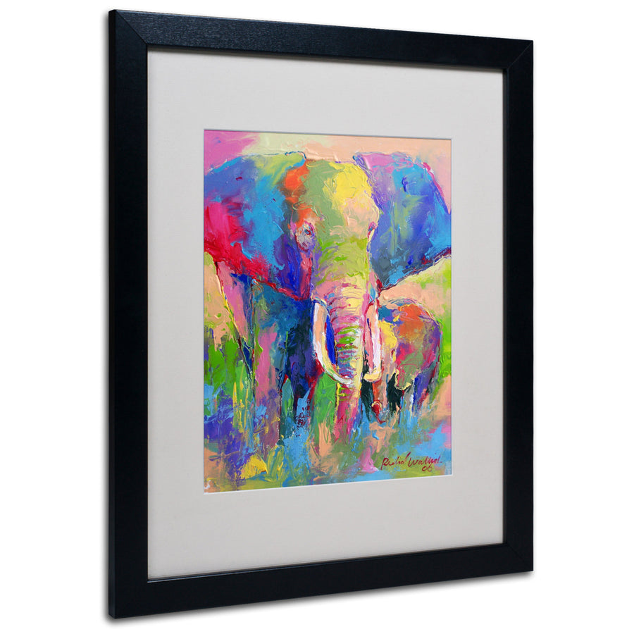 Richard Wallich Elephant 1 Black Wooden Framed Art 18 x 22 Inches Image 1