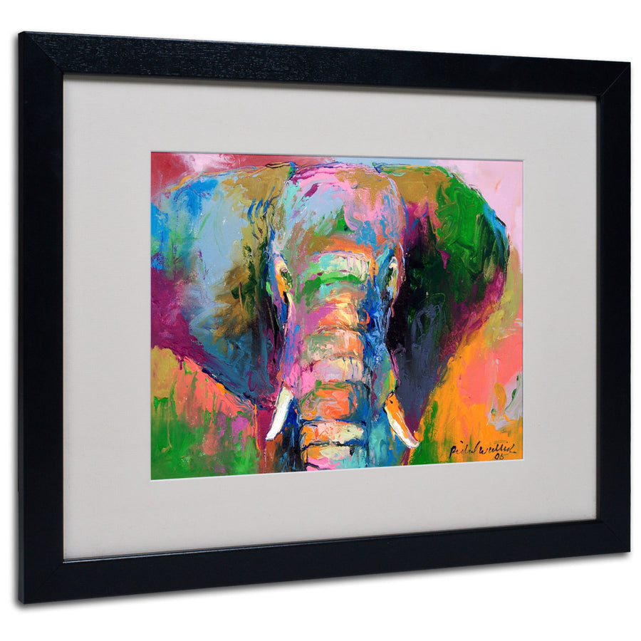 Richard Wallich Elephant 2 Black Wooden Framed Art 18 x 22 Inches Image 1