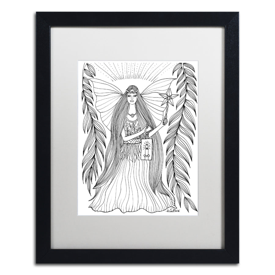 KCDoodleArt Fairy 15 Black Wooden Framed Art 18 x 22 Inches Image 1