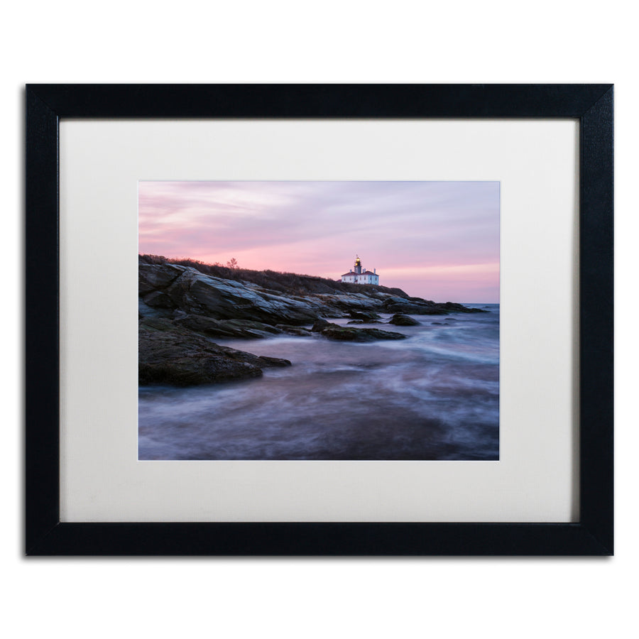 Michael Blanchette Photography Dawn at Beavertail Black Wooden Framed Art 18 x 22 Inches Image 1