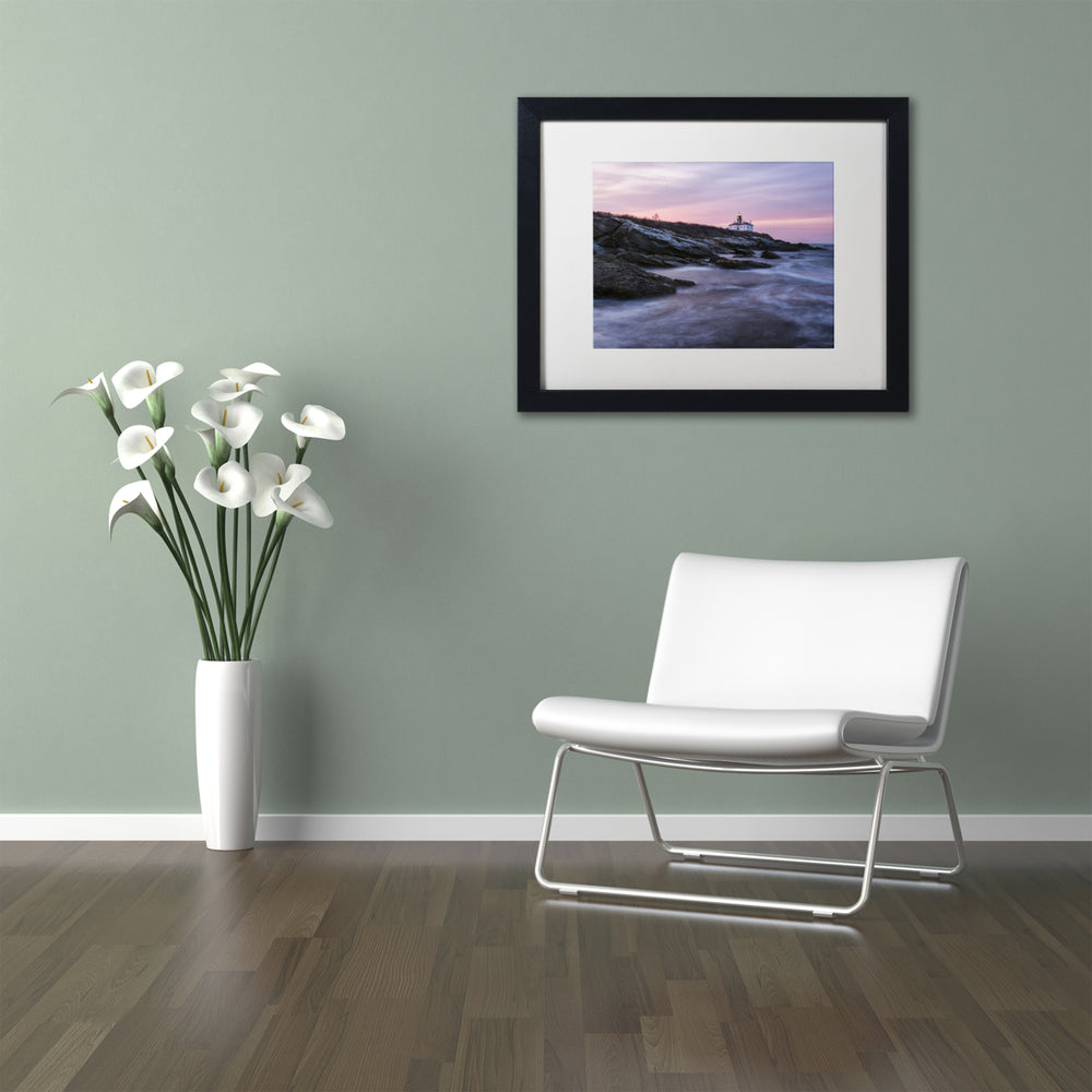 Michael Blanchette Photography Dawn at Beavertail Black Wooden Framed Art 18 x 22 Inches Image 2
