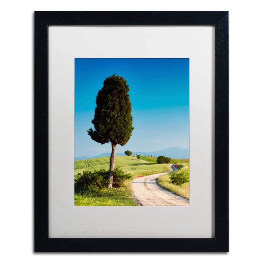 Michael Blanchette Photography Stroll on Farm Road Black Wooden Framed Art 18 x 22 Inches Image 1