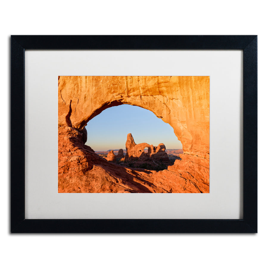 Michael Blanchette Photography Through the Arch Black Wooden Framed Art 18 x 22 Inches Image 1