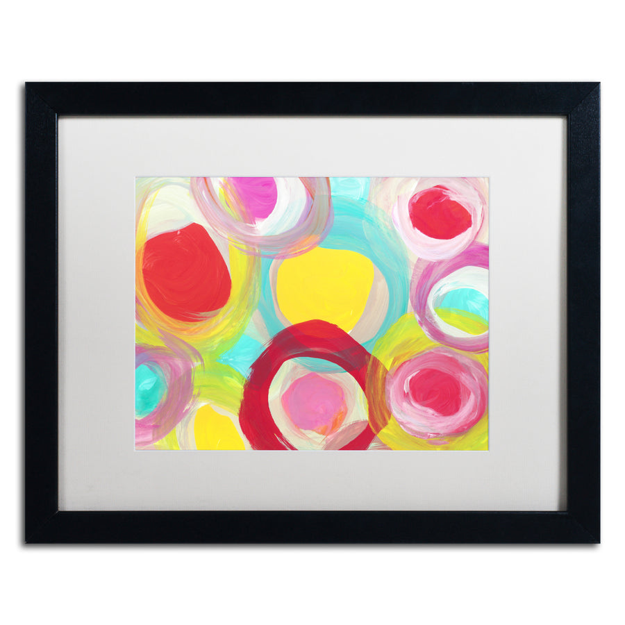 Amy Vangsgard Colorful Sun Circles Horizontal 1 Black Wooden Framed Art 18 x 22 Inches Image 1
