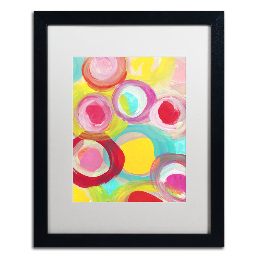 Amy Vangsgard Colorful Sun Circles Vertical 1 Black Wooden Framed Art 18 x 22 Inches Image 1